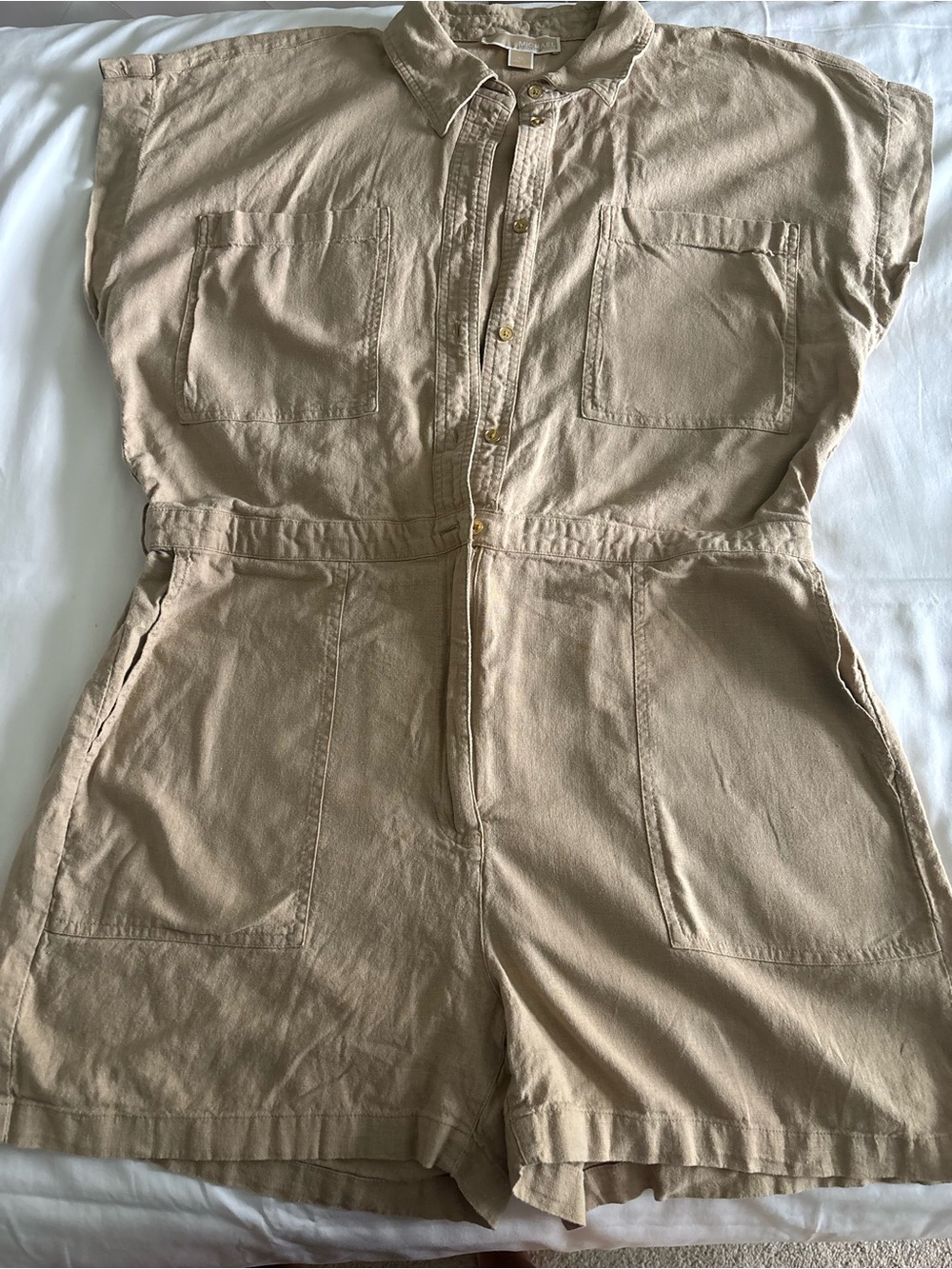 Michael Kors linen button down romper